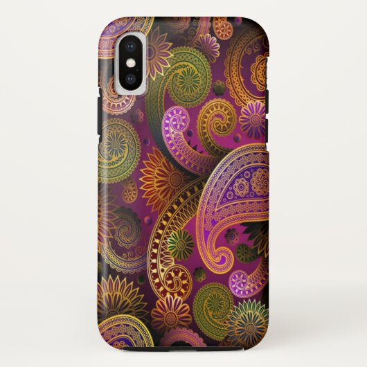 ペイズリー紫 Case-Mate iPhoneケース (裏面)