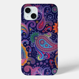 ペイズリー紫 iPhone 15 MINIケース
