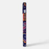 ペイズリー紫 iPhoneケース (左側面)