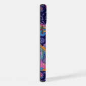 ペイズリー紫 iPhoneケース (右側面)