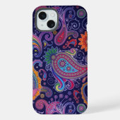 ペイズリー紫 iPhoneケース (裏面)