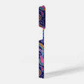 ペイズリー紫 iPhoneケース (右側面)