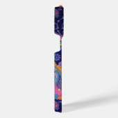 ペイズリー紫 iPhoneケース (右側面)