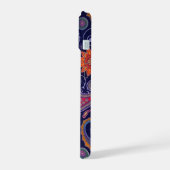 ペイズリー紫 iPhone 15ケース (左側面)