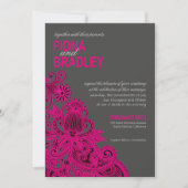 ペイズリー結婚炭 招待状 (正面)