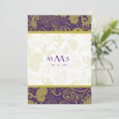 ペイズリー縞結婚式招待状 招待状 (スタンド正面)