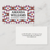 ペイズリー花柄 名刺 (正面/裏面)