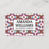 ペイズリー花柄 名刺 (正面)