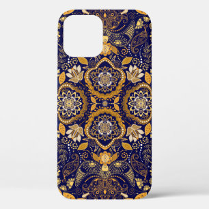 ペイズリー花柄 iPhone 12ケース