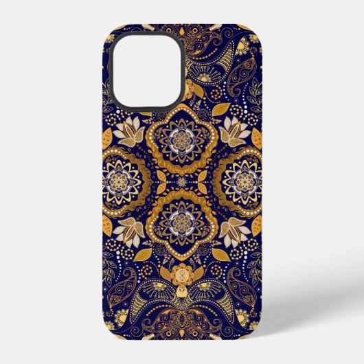 ペイズリー花柄 iPhoneケース (裏面)