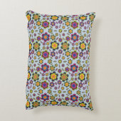 ペイズリー花模様 アクセントクッション (裏面(縦))