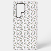 ペイズリー花点グリーンピンクパープル SAMSUNG GALAXYケース (裏面)