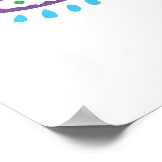 ペイズリー花 ポスター (角)