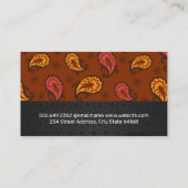 ペイズリー茶色 予約カード (裏面)