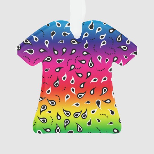 ペイズリー虹 オーナメント (正面)