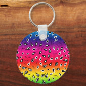 ペイズリー虹 キーホルダー (正面)