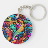 ペイズリー装飾模様 キーホルダー (裏面)