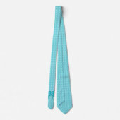 ペイズリー象-ターコイズおよび水 ネクタイ (裏面)