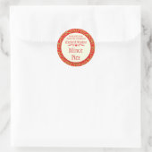 ペイズリー赤い緑のクッキースワップベーキングギフトスタンプ ラウンドシール (バッグ)