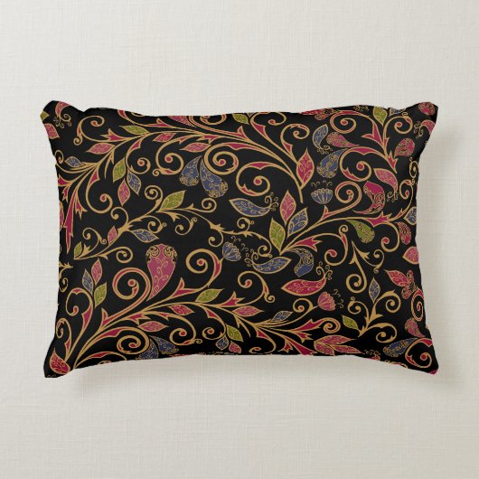ペイズリー野菜ヴィンテージブレンド アクセントクッション (正面)