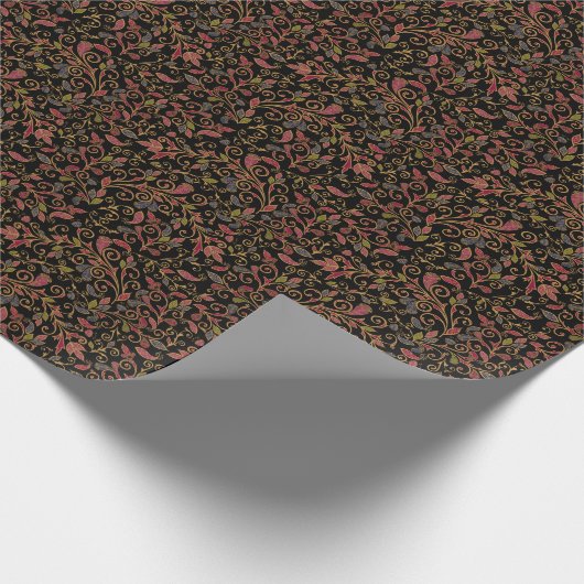 ペイズリー野菜ヴィンテージブレンド ラッピングペーパー (角)