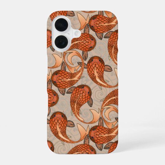 ペイズリー魚ビスク iPhone 16ケース (裏面)