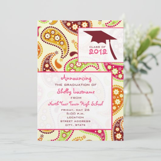 ペイズリー2012卒業発表 招待状 (スタンド正面)