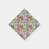 ペイズリー70s 60sボホレトロ スタンダードカクテルナプキン (角)