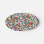 ペイズリー70s 60sボホレトロ ペーパープレート (アングル)
