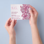 ペイズリー エレガント チラシ (手)