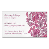 ペイズリー エレガント マグネット名刺 (正面)