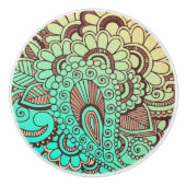 ペイズリー オーナメント I + 背景 & アイデア セラミックノブ (正面)