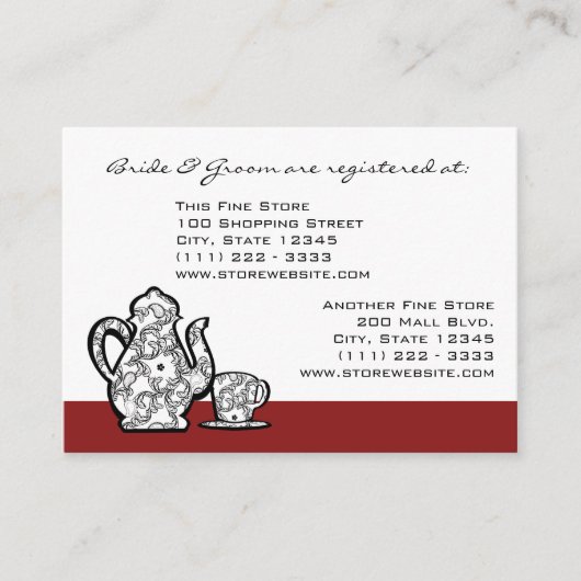 ペイズリー ガーデン ティーパーティー エンクロージャーカード (正面)