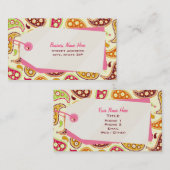 ペイズリー&ショッピングラベル小売名刺 名刺 (正面/裏面)