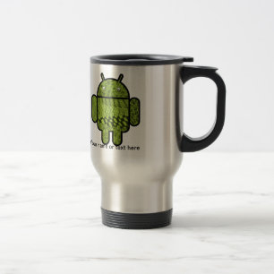 ペイズリー・ドゥードル・キャラクター for the Android™ロボット トラベルマグ
