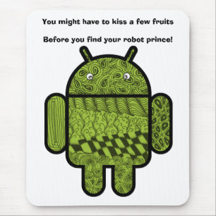 ペイズリー・ドゥードル・キャラクター for the Android™ロボット マウスパッド