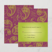 ペイズリー・ドリームズ ウェディング 返信 招待状 (正面/裏面)