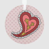 ペイズリー ハート アクリル オーナメント (裏面)