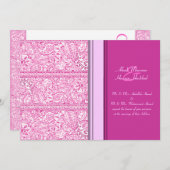 ペイズリー パッション - ピンク (ヘンナ) (ウェディング) 招待状 (正面/裏面)