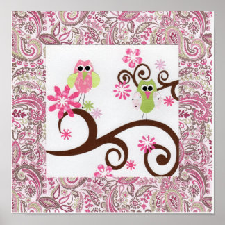 ペイズリー・フクロウ ポスター