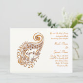 ペイズリー ヘンナ アート 招待状 (スタンド正面)