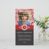 ペイズリー・モノグラム・ホリデー写真カード シーズンカード (スタンド正面)