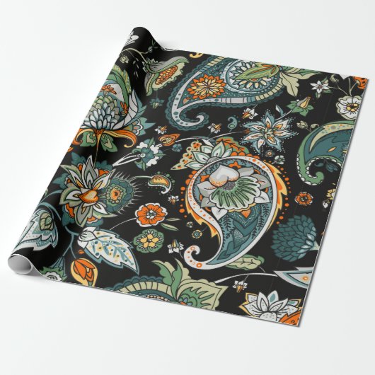 ペイズリー。伝統に基づくシームレスなパターン ラッピングペーパー (アンロールド)