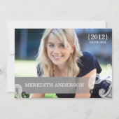 ペイズリー、卒業の帽子の卒業生の2012年の写真の卒業 招待状 (正面)