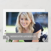 ペイズリー、卒業の帽子の卒業生の2012年の写真の卒業 招待状 (正面/裏面)