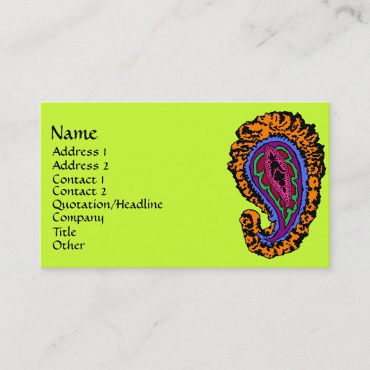 ペイズリー 名刺 (正面)