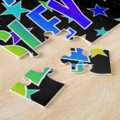 "ペイズリー"名、おもしろい"ハッピーバースデー" ジグソーパズル (側面)