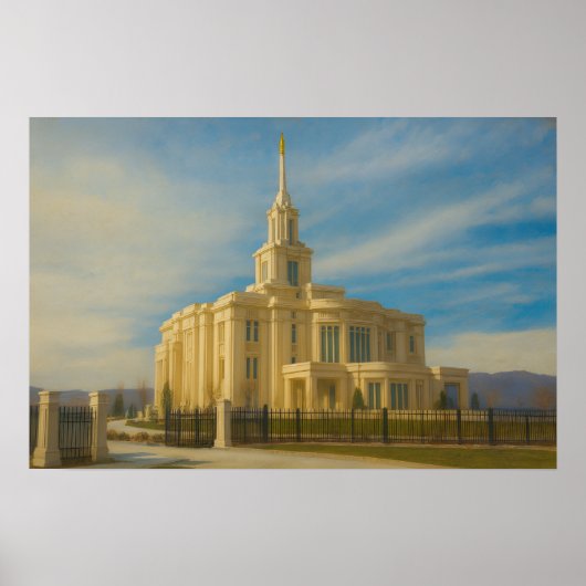ペイソン ユタ テンプル ペインティング™ LDS ウォールアート ポスター (正面)