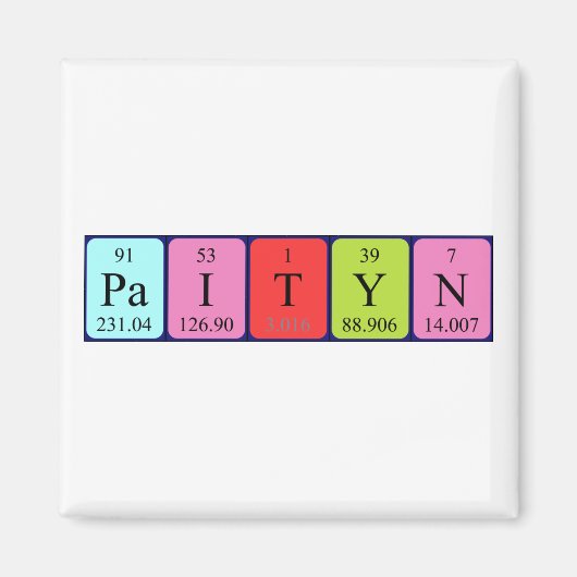 ペイチン周期表名磁石 マグネット (正面)