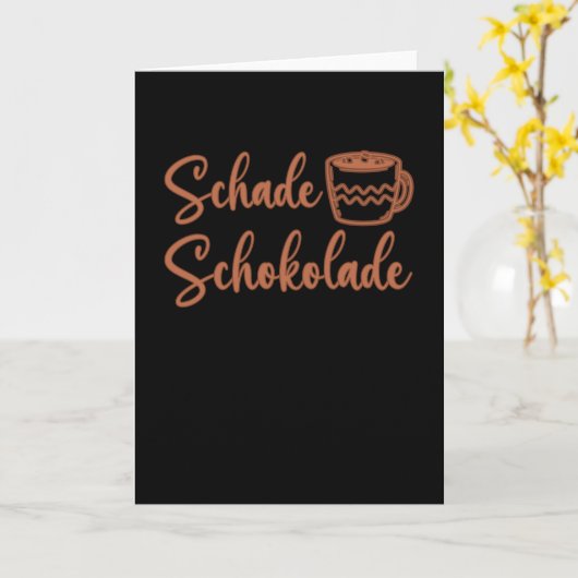 ペイティチョコレートココアことわざチャオコおもしろいア カード (黄色い花)